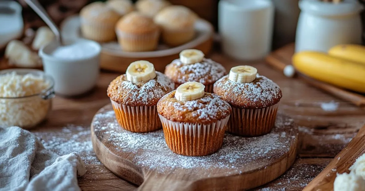 sourdough discard banana muffins