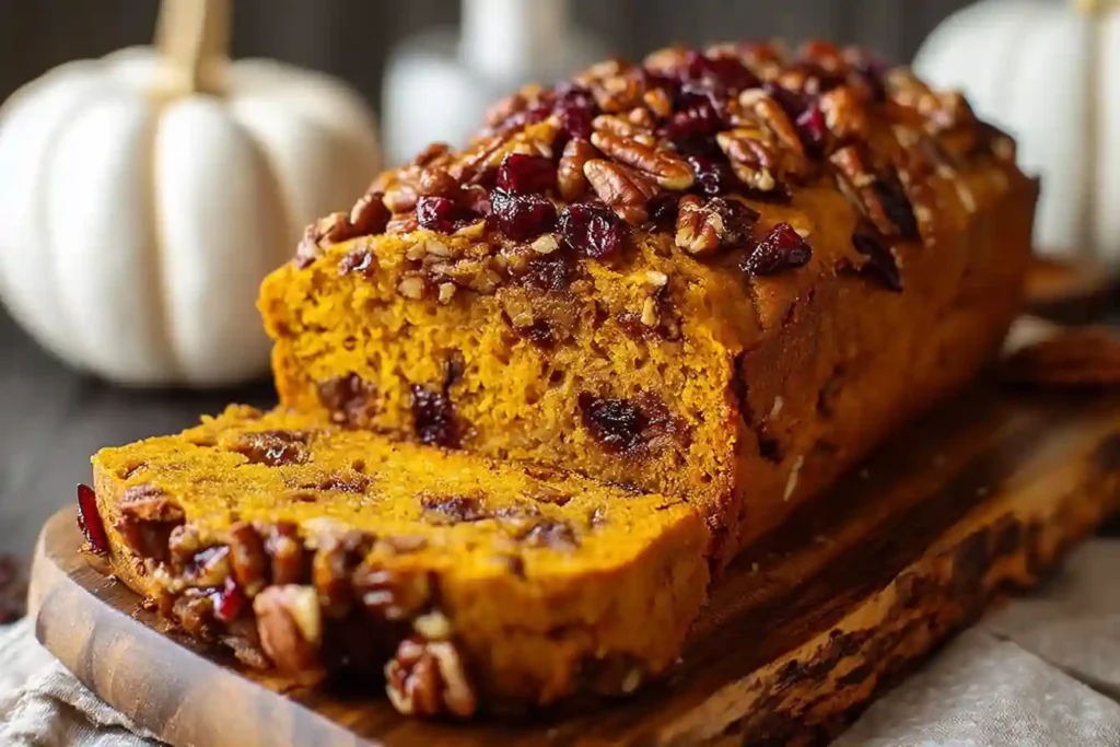 Pumpkin Pecan Cranberry Bread