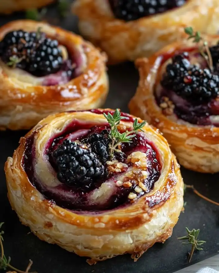 Brie and Blackberry Puff Pastry Swirls with Honey & Rosemary 4 Brie and Blackberry Puff Pastry Swirls with Honey & Rosemary