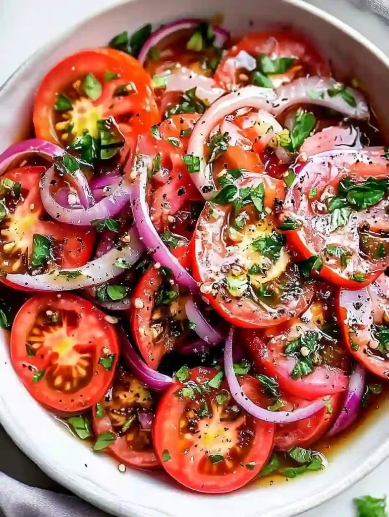 Delicious Marinated Tomato Salad 4 Delicious Marinated Tomato Salad