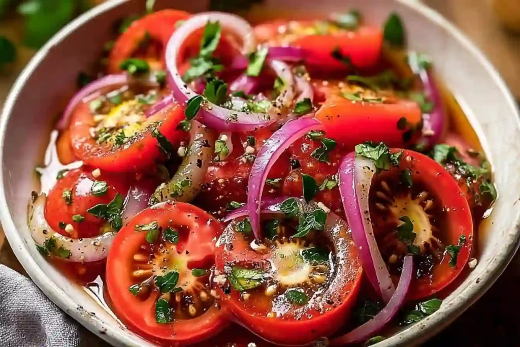 Delicious Marinated Tomato Salad