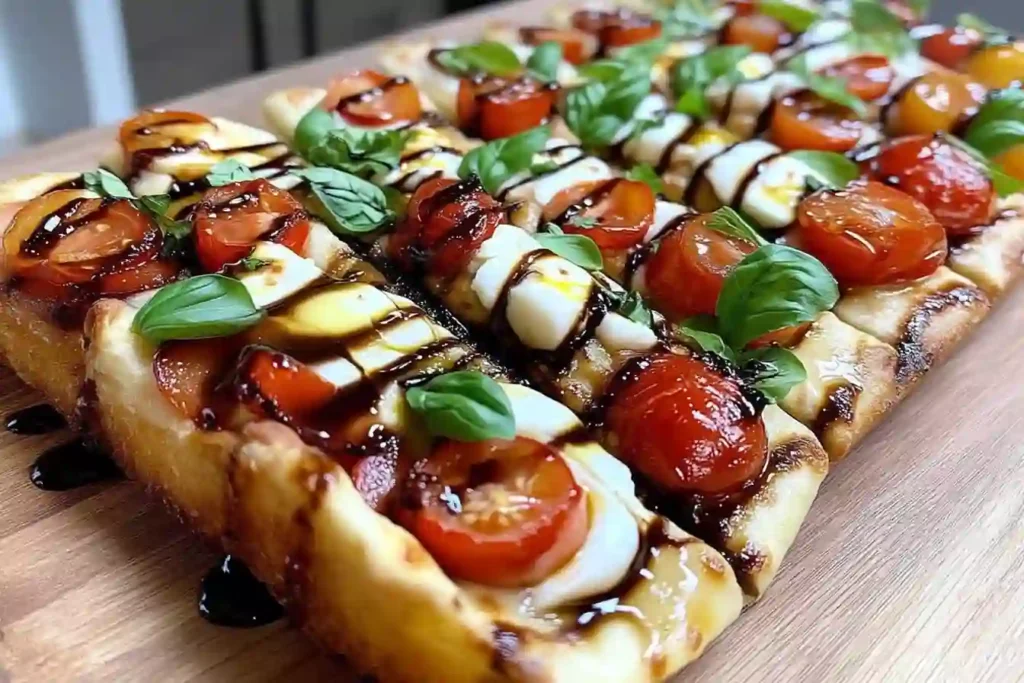 Margherita Flatbread with Balsamic Drizzle