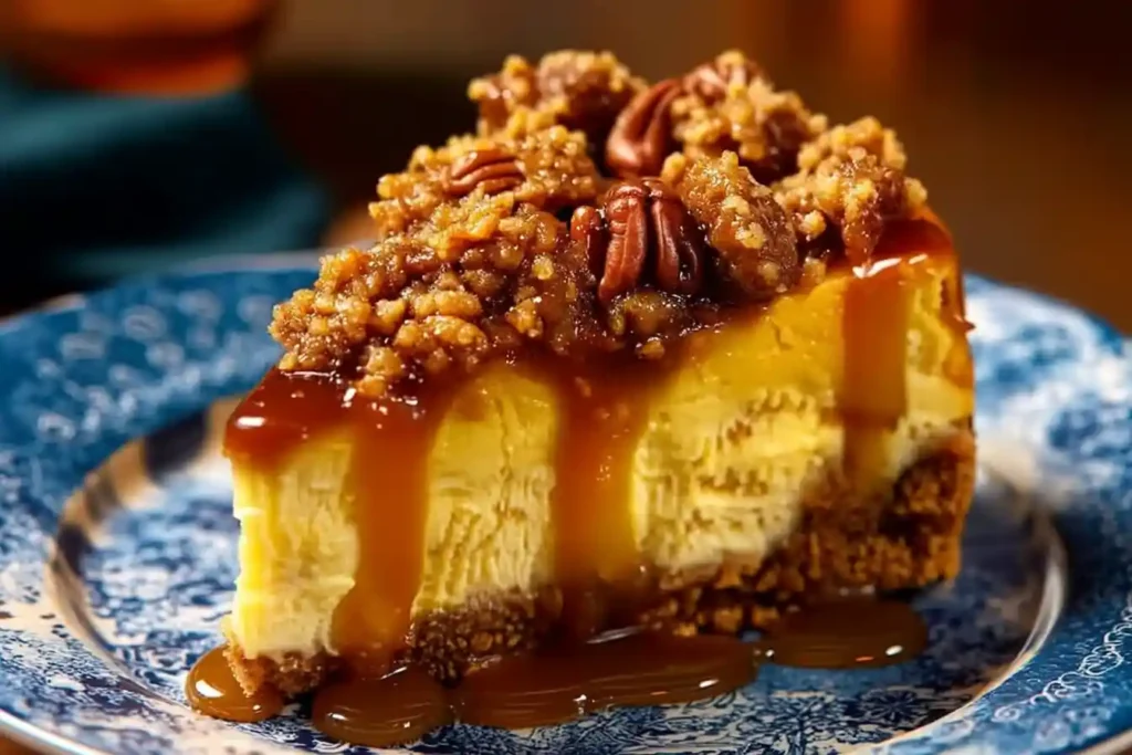 Caramel Pumpkin Gingersnap Cheesecake