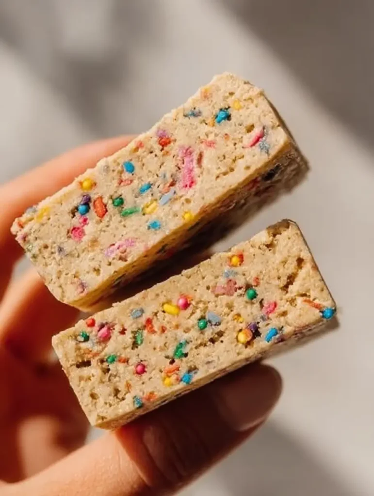 Indulge in Chewy No-Bake Cake Batter Bars for a Healthy Snack! 4 Chewy No-Bake Cake Batter Bars