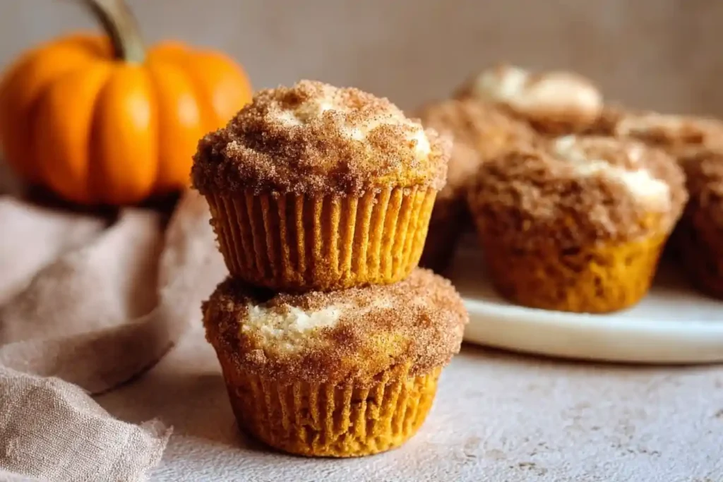 Cinnamon Sugar Pumpkin Cheesecake Muffins