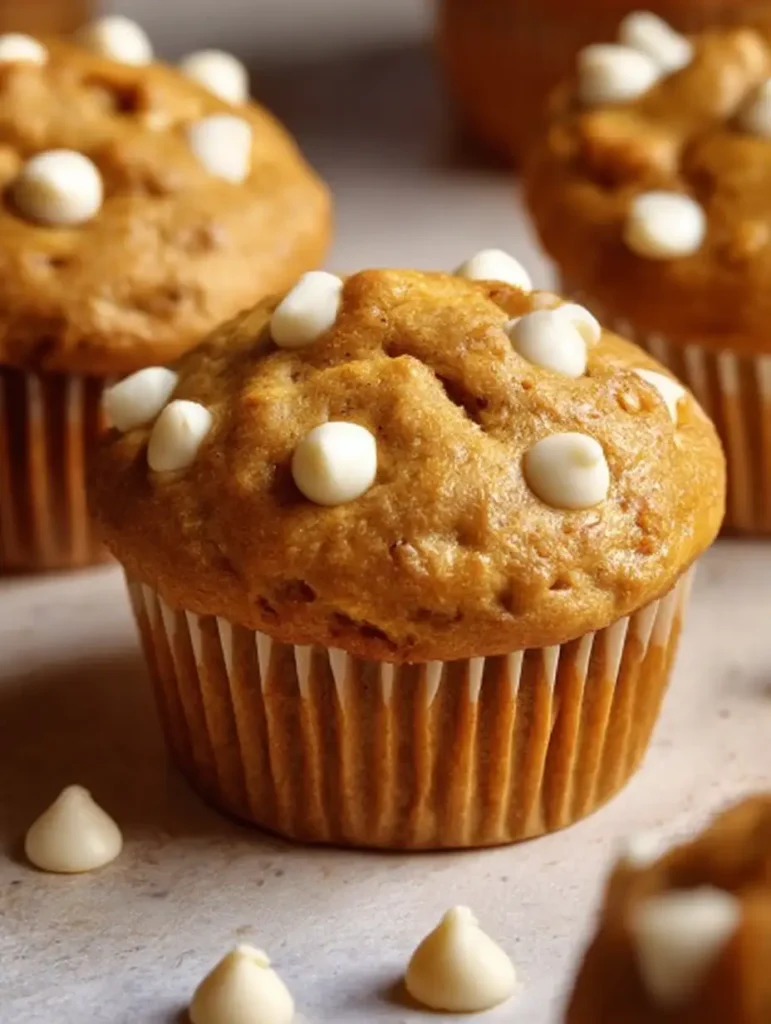 Deliciously Soft Pumpkin White Chocolate Chip Muffins for Fall 4 Deliciously Soft Pumpkin White Chocolate Chip Muffins for Fall