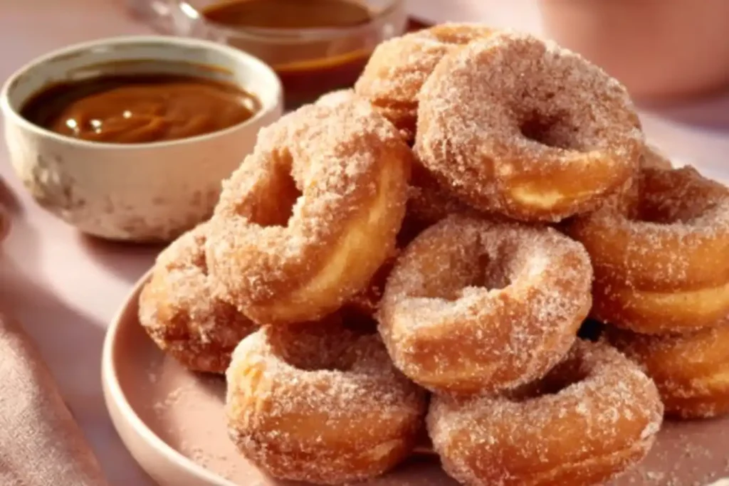 Doughnuts with Salted Caramel Sauce