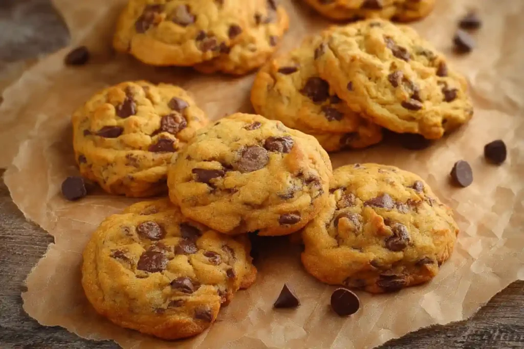 Gooey Sourdough Pumpkin Chocolate Chip Cookies