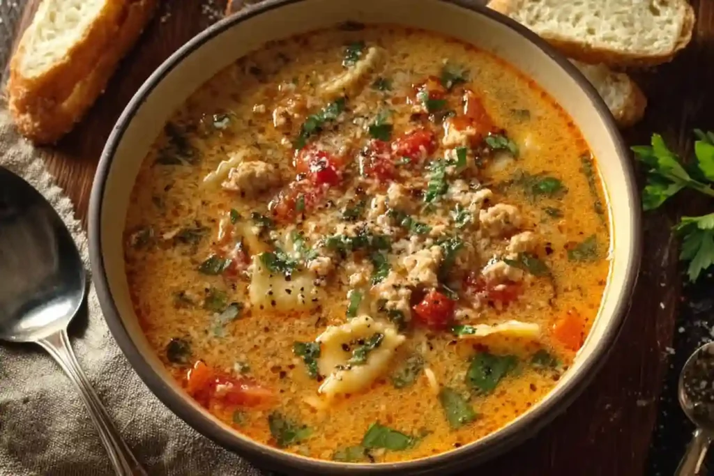 Italian Ground Chicken Soup