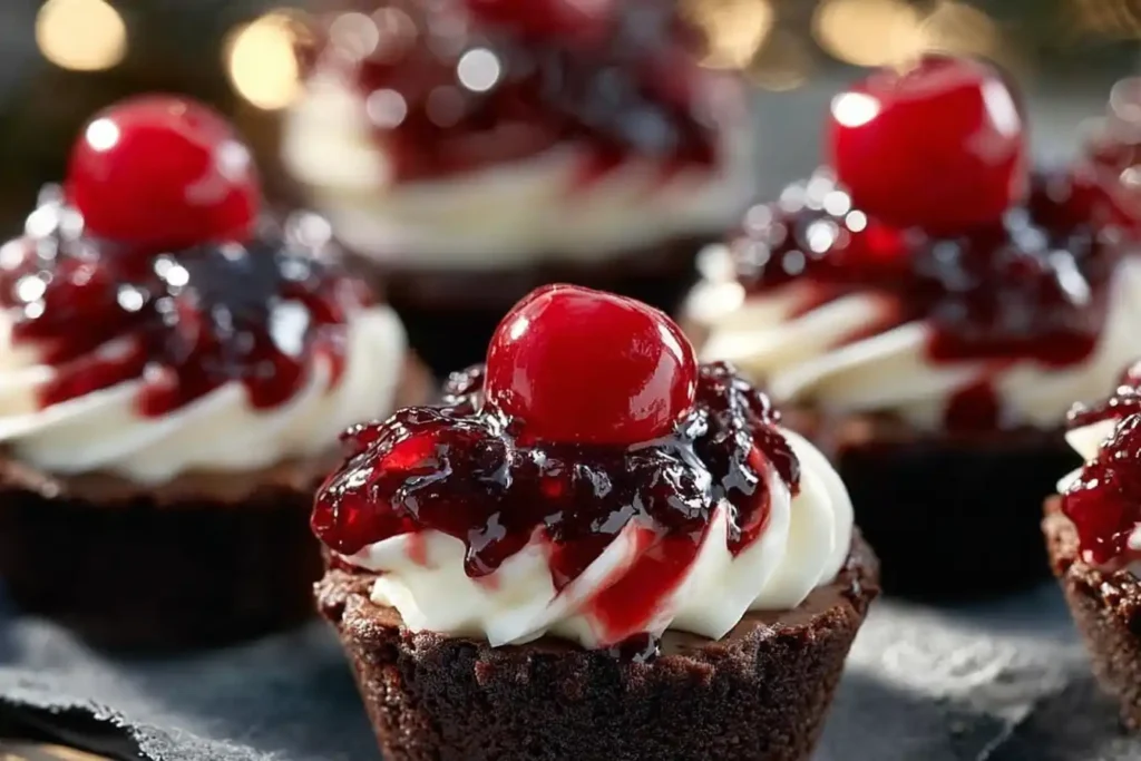 Mini Black Forest Cheesecakes