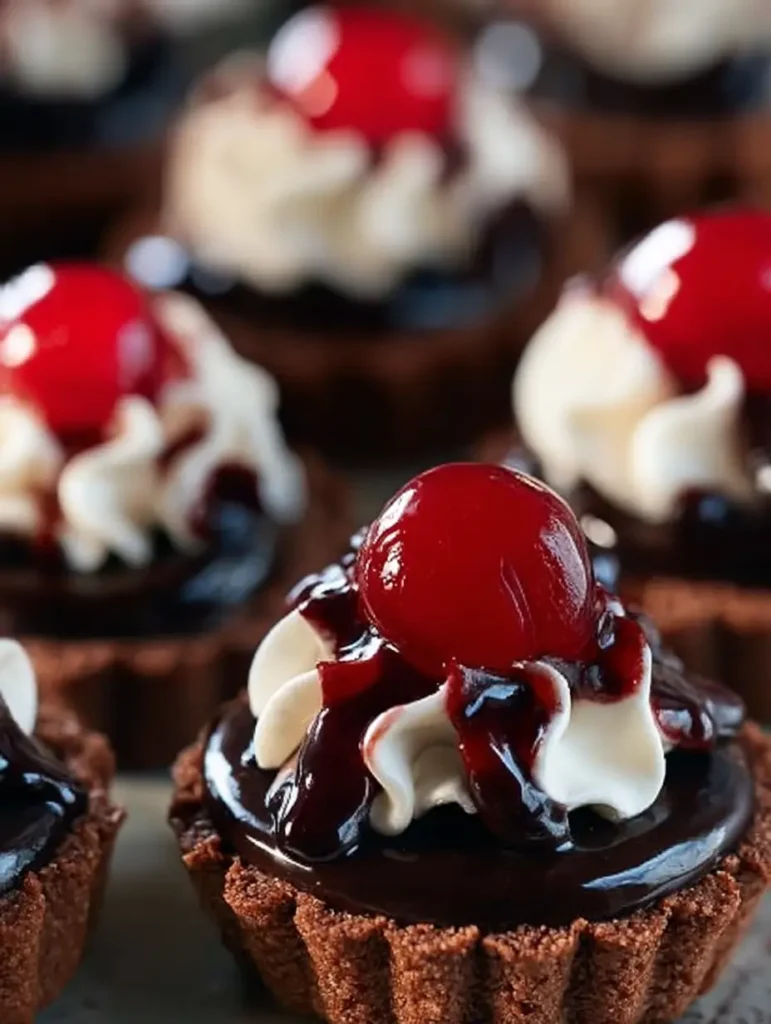 Mini Black Forest Cheesecakes 4 Mini Black Forest Cheesecakes
