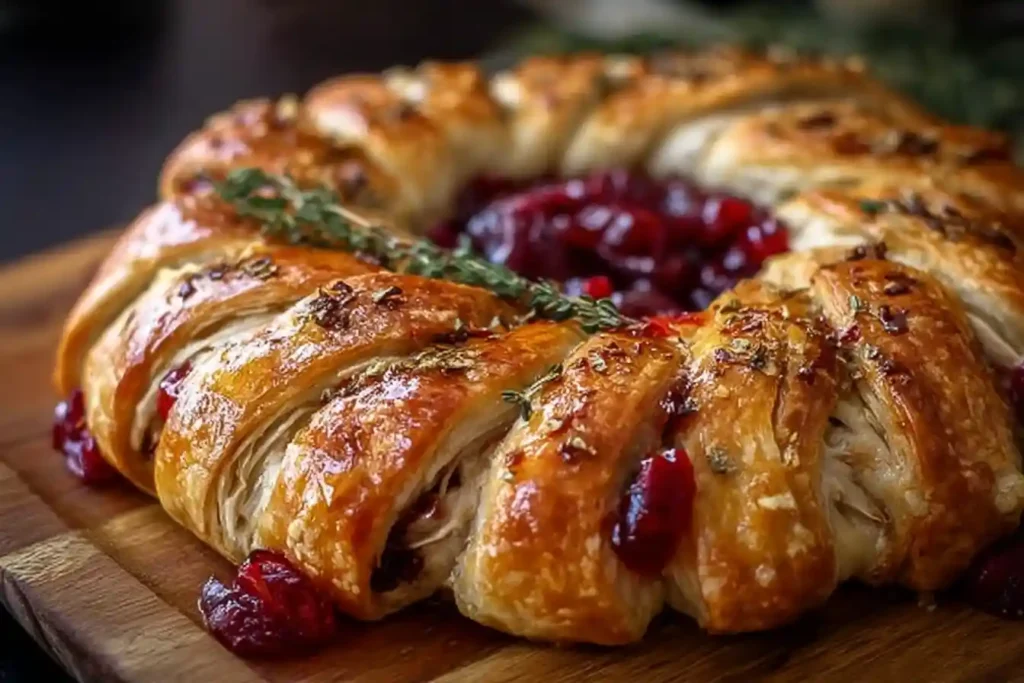 Savory Turkey and Cranberry Crescent Ring