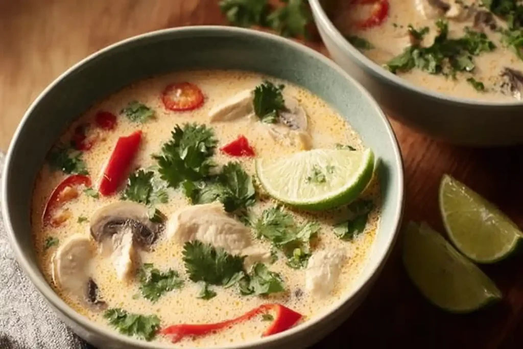 Indulge in Delicious Thai Coconut Chicken Soup (Tom Kha Gai) Tonight!