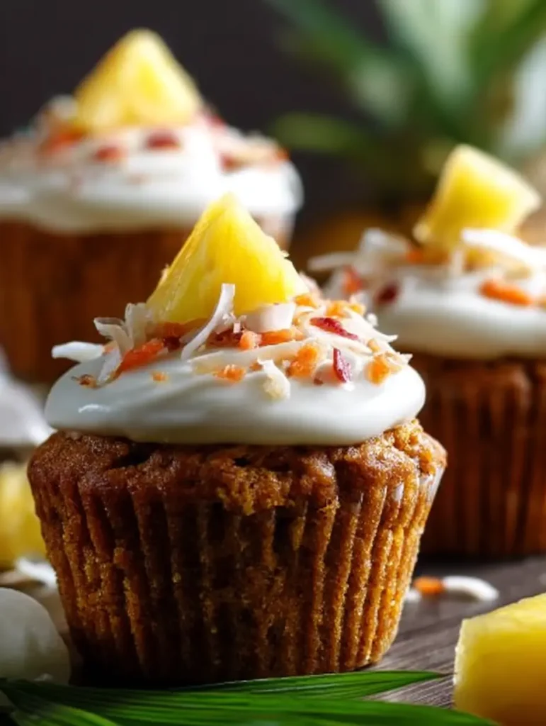 Delicious Tropical Carrot Muffins with Pineapple A Perfect Breakfast Treat! 4 Tropical Carrot Muffins A Delightful Treat