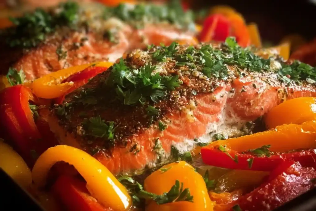 Sheet Pan Salmon and Bell