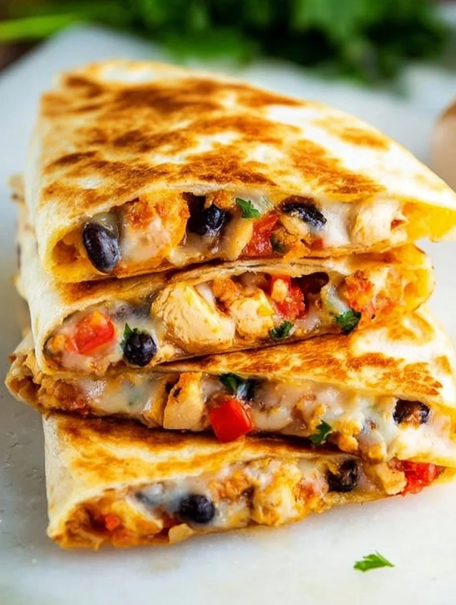 Crispy Chicken Quesadillas: Golden, Cheesy, and Ready Fast 4 Crispy Chicken Quesadillas