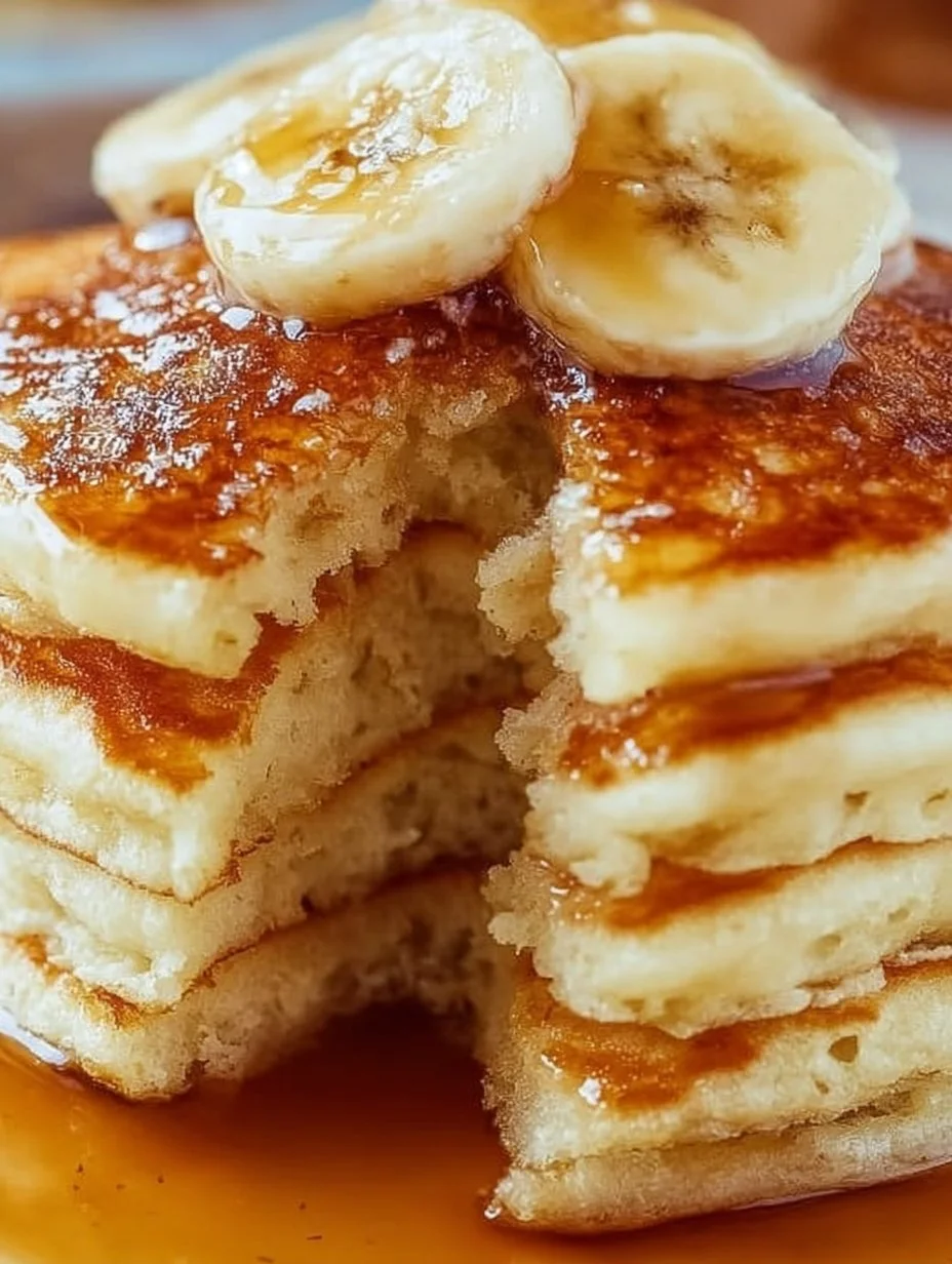 Fluffy Brown Sugar Banana Pancakes 4 Fluffy Brown Sugar Banana Pancakes