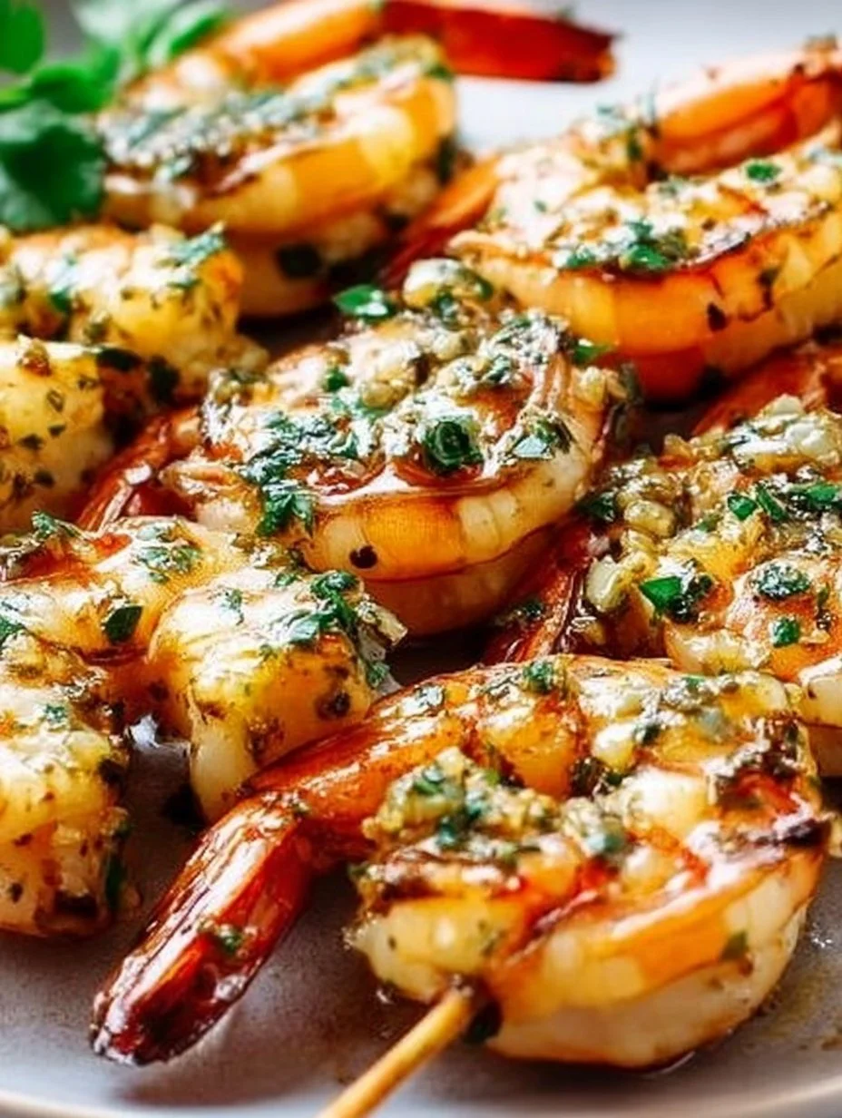 Garlic Grilled Shrimp Skewers 4 Garlic Grilled Shrimp Skewers