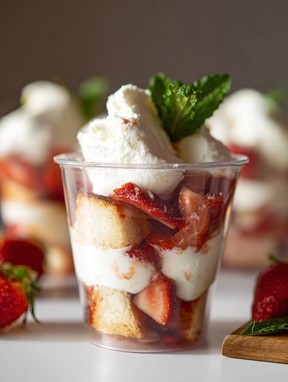 Strawberry Shortcake Trifle Cups (Easy, Fresh, and Fun) 4 Strawberry Shortcake Trifle Cups