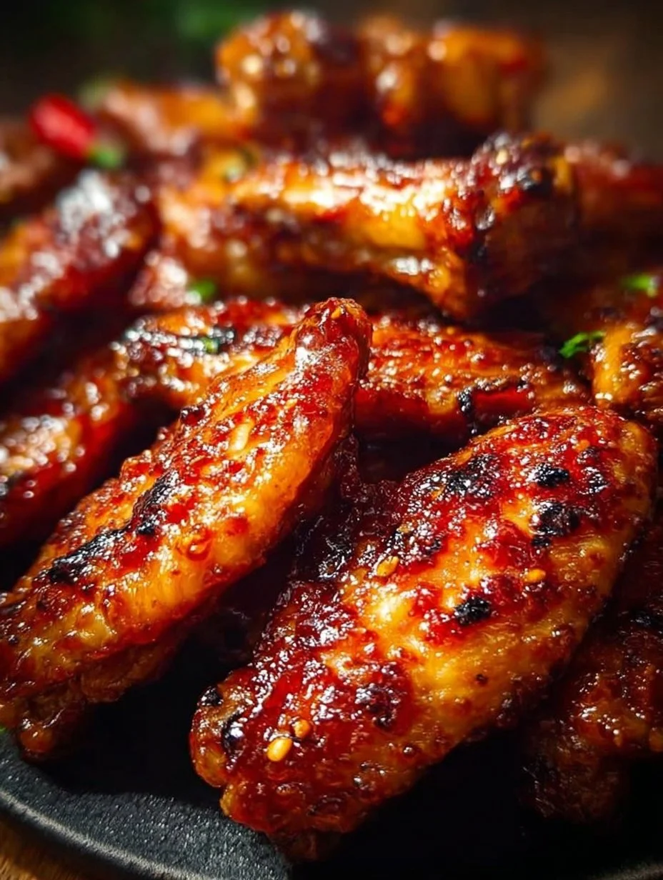 Tangy Crispy Oven-Baked Honey BBQ Chicken Wings 4 Tangy Crispy Oven-Baked Honey BBQ Chicken Wings
